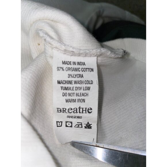 Vintage Prana Cream Blouse Womens Medium Used Organic Cotton Crochet Top - Picture 7 of 16